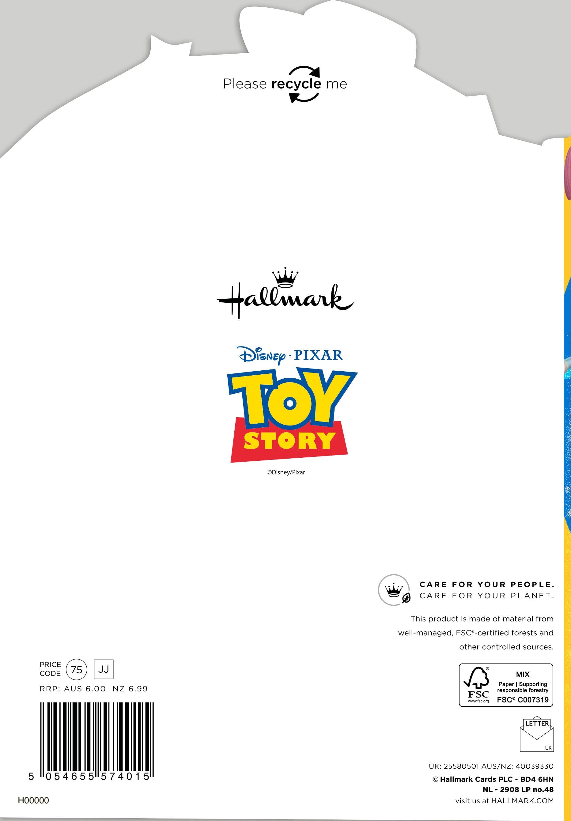 Birthday Card for Kids Birthday from Toy Story Collection: Kids Birthday / Disney