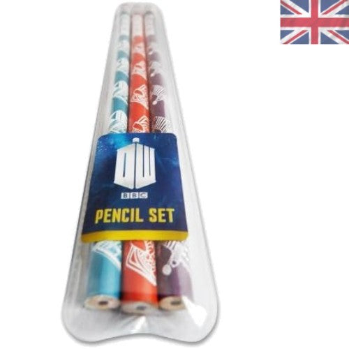 Doctor Who Pencil Set (3 Pack)