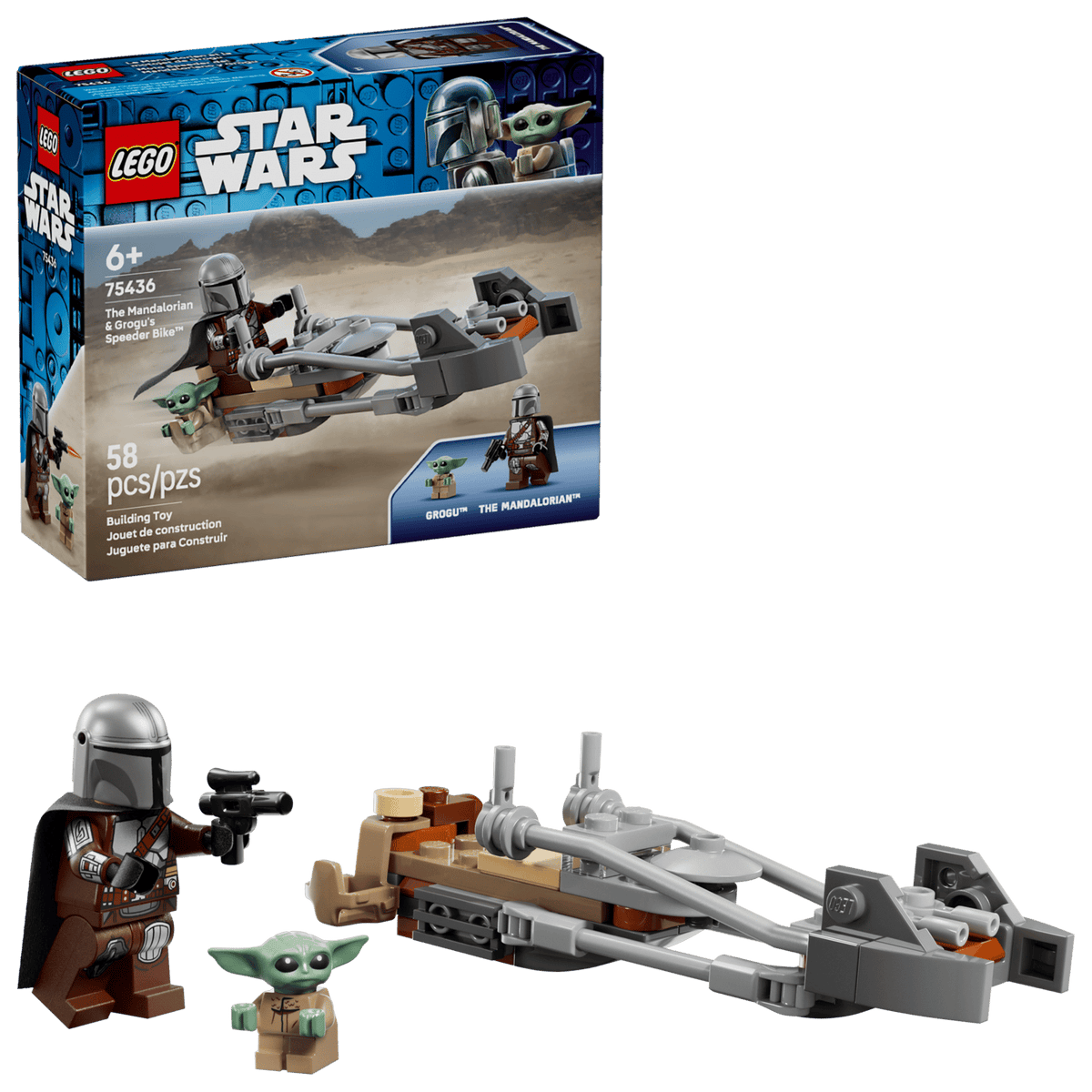 LEGO 75436 Star Wars The Mandalorian & Grogu Speeder Bike