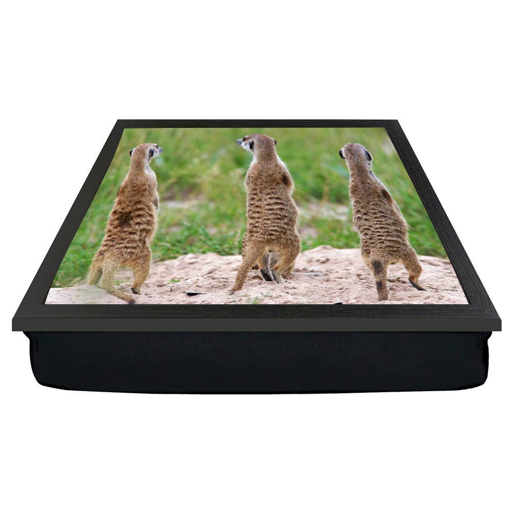 Meerkats standing lap tray