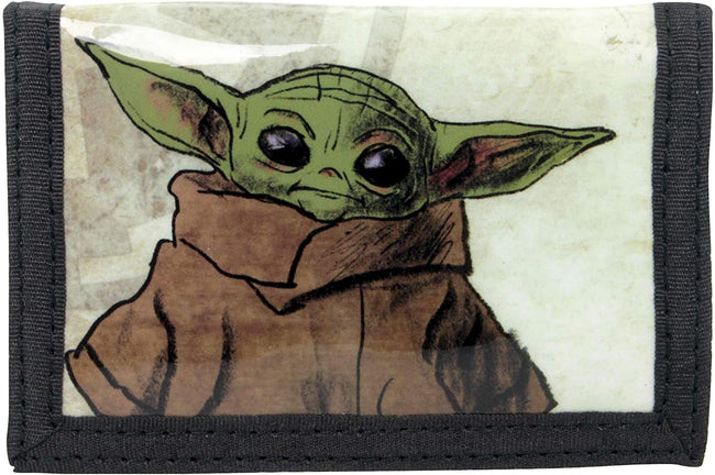 The Mandalorian The Child Baby Yoda Card and Coin Tri-Fold Wallet