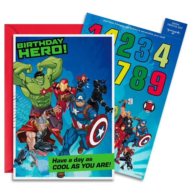 Birthday Card for Kids - Marvel Avengers: Kids Birthday / Marvel
