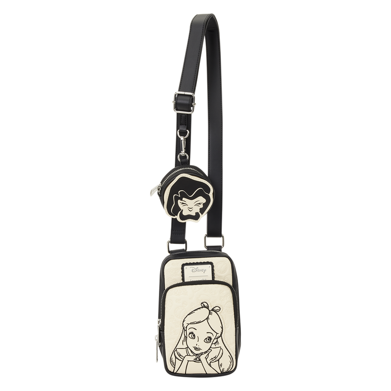 Alice in Wonderland Cell Phone Sling Crossbody Bag with Coin Bag LOUNGEFLY