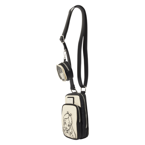 Alice in Wonderland Cell Phone Sling Crossbody Bag with Coin Bag LOUNGEFLY