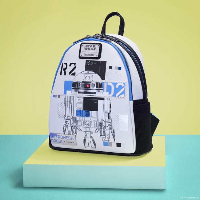Loungefly - Star Wars: The Power of the Force R2-D2 Astromech Droid Light Up Mini Backpack