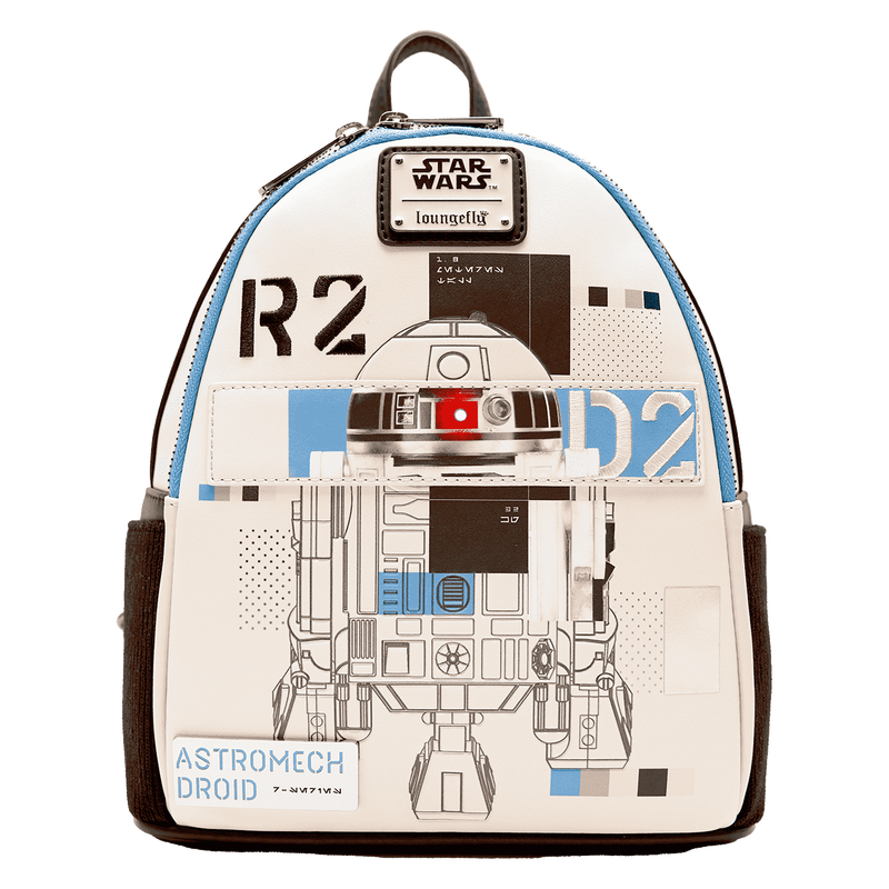 Loungefly - Star Wars: The Power of the Force R2-D2 Astromech Droid Light Up Mini Backpack