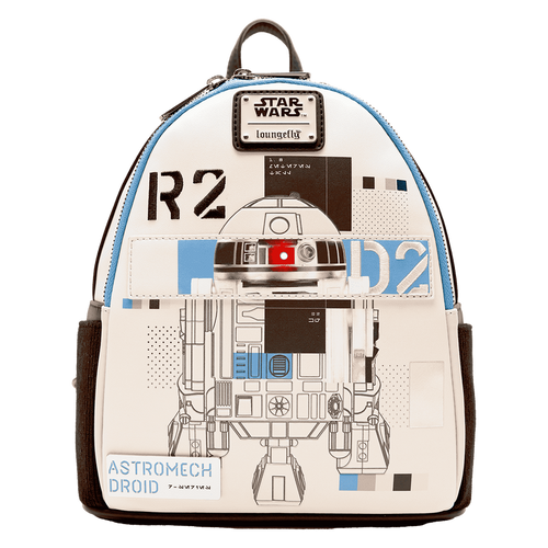 Loungefly - Star Wars: The Power of the Force R2-D2 Astromech Droid Light Up Mini Backpack