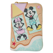 Mickey & Minnie Beach Fun Zip Around Wallet LOUNGFLY