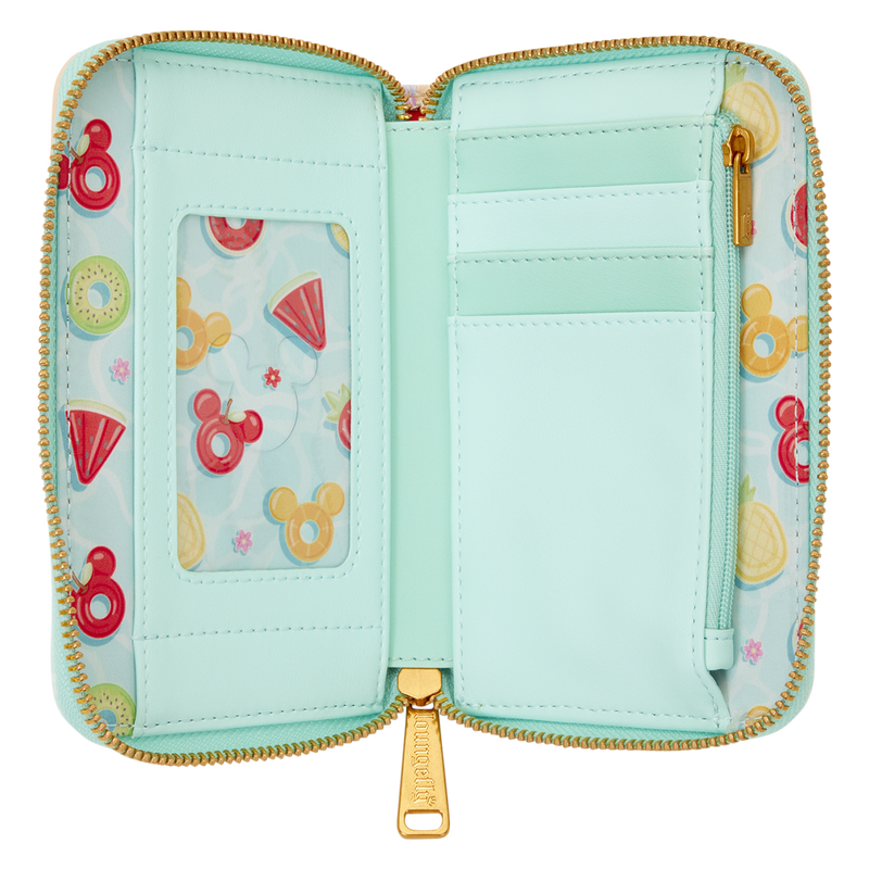 Mickey & Minnie Beach Fun Zip Around Wallet LOUNGFLY