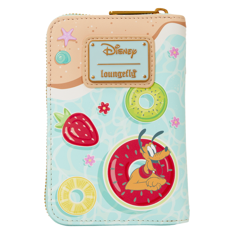 Mickey & Minnie Beach Fun Zip Around Wallet LOUNGFLY