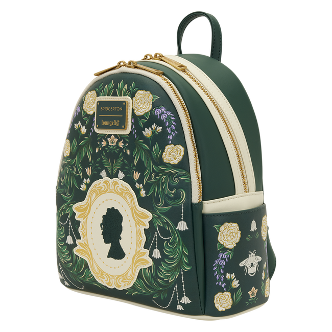 Bridgerton Silhouette Floral Mini Backpack LOUNGEFLY