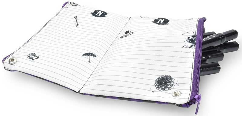 WEDNESDAY PENCIL CASE - NEVERMORE FOLDING BOOK