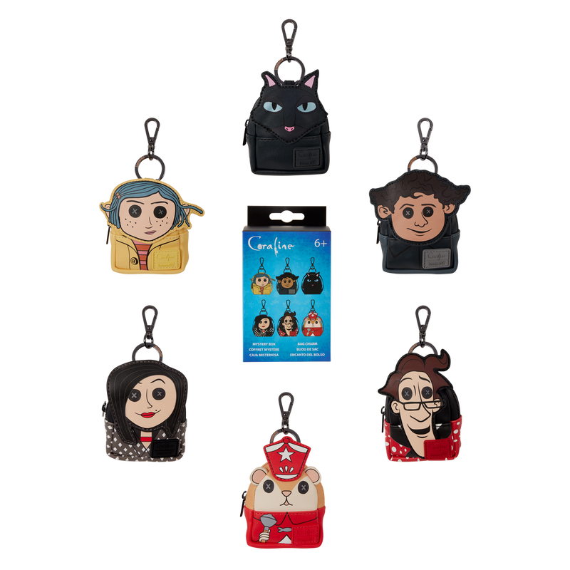 Coraline Cosplay Mystery Mini Backpack Keychain Charm LOUNGEFLY