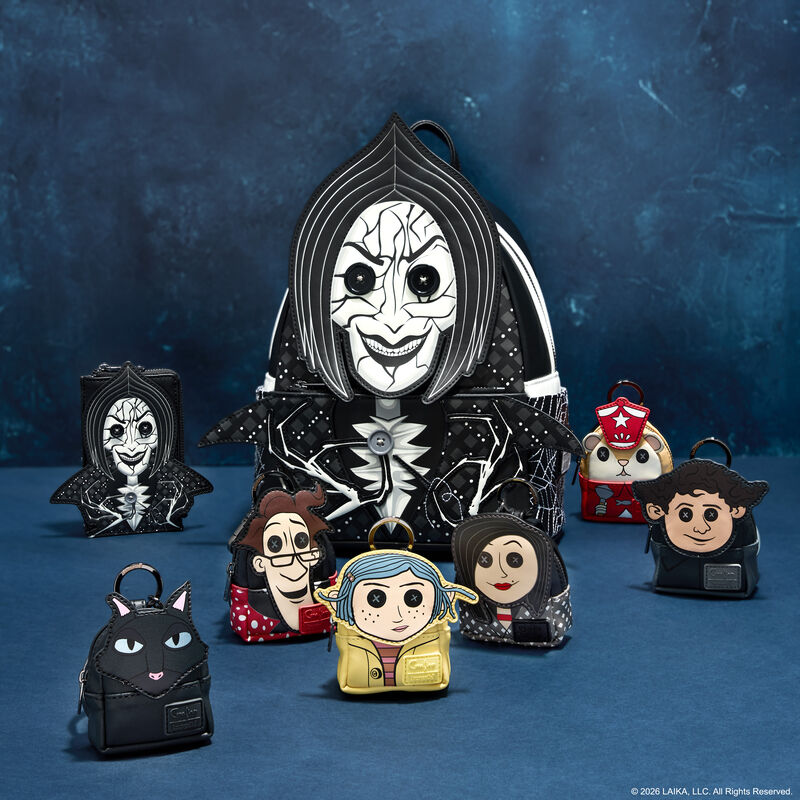 Coraline Cosplay Mystery Mini Backpack Keychain Charm LOUNGEFLY