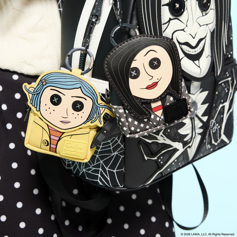 Coraline Cosplay Mystery Mini Backpack Keychain Charm LOUNGEFLY