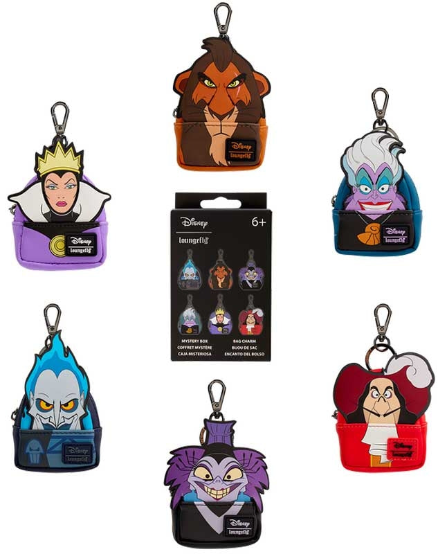 FUNKO LF DISNEY VILLAINS MYSTERY MINI BACKPACK BAG CHARMS LOUNGEFLY