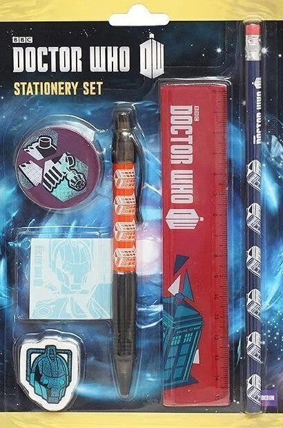 DOCTOR WHO 6 PIECE STATIONARY SET