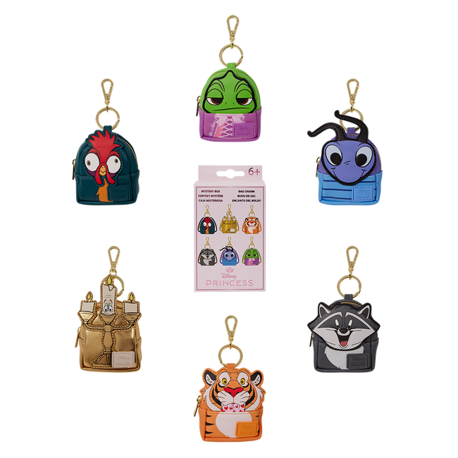 Disney Princess Sidekicks Cosplay Mystery Mini Backpack Keychain Charm LOUNGEFLY