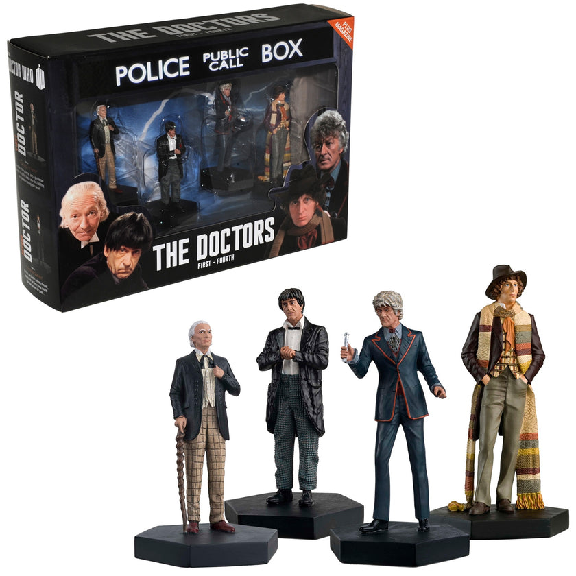 Doctor Who Eaglemoss The Doctors First-Fourth Figure Box Set