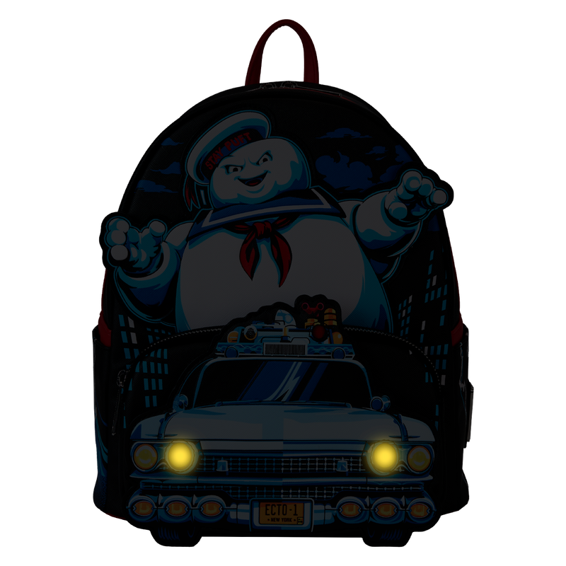 Ghostbusters Stay Puft Ecto-1 Light Up Mini Backpack LOUNGEFLY