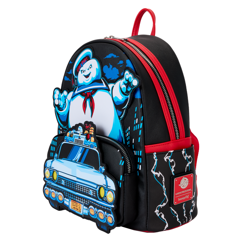 Ghostbusters Stay Puft Ecto-1 Light Up Mini Backpack LOUNGEFLY