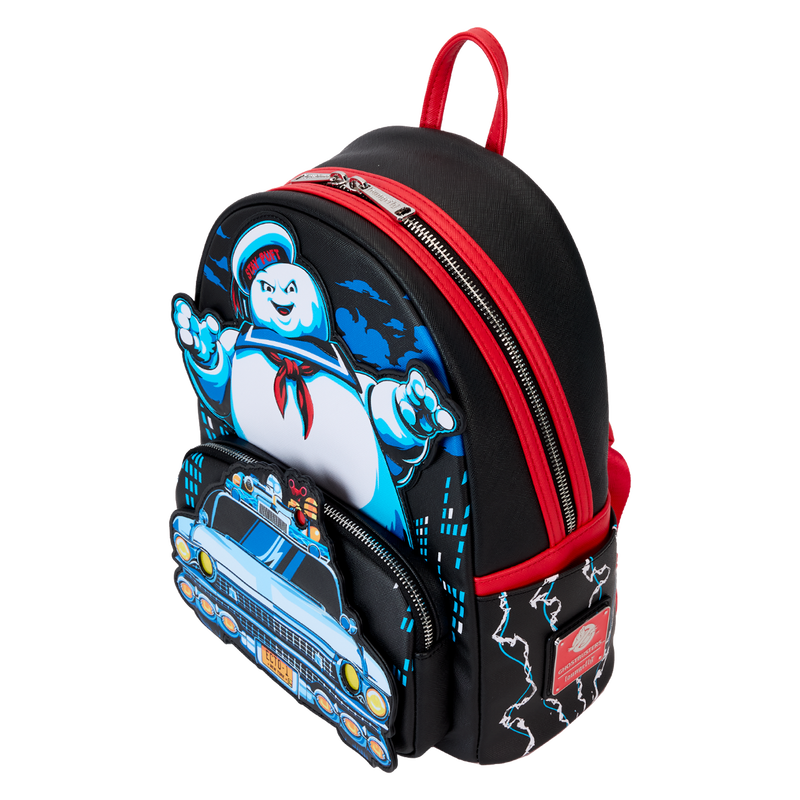 Ghostbusters Stay Puft Ecto-1 Light Up Mini Backpack LOUNGEFLY