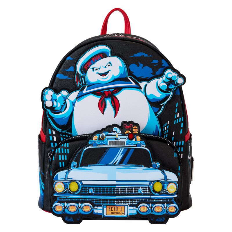 Ghostbusters Stay Puft Ecto-1 Light Up Mini Backpack LOUNGEFLY