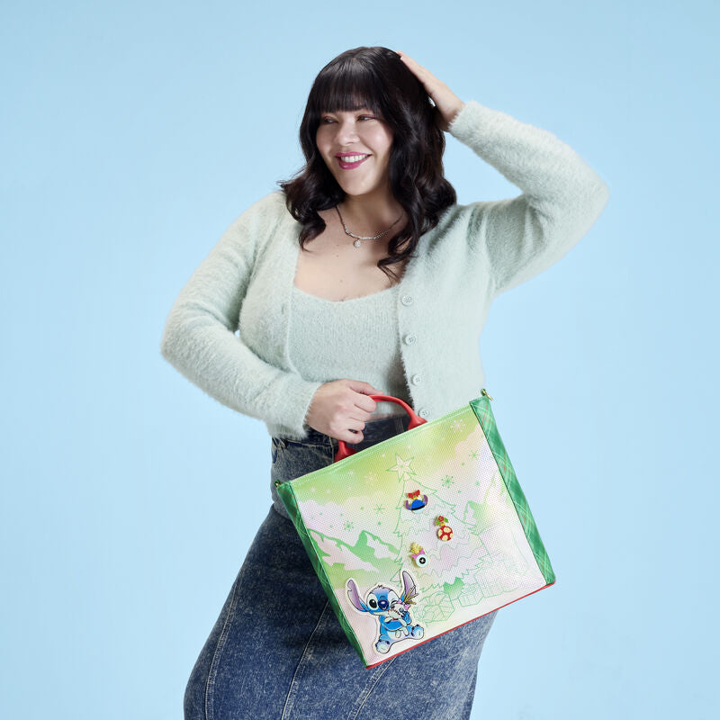 Lilo & Stitch Holiday Tote Pin Trader Crossbody Bag