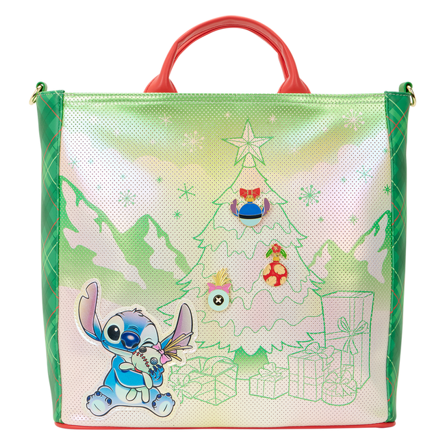Lilo & Stitch Holiday Tote Pin Trader Crossbody Bag