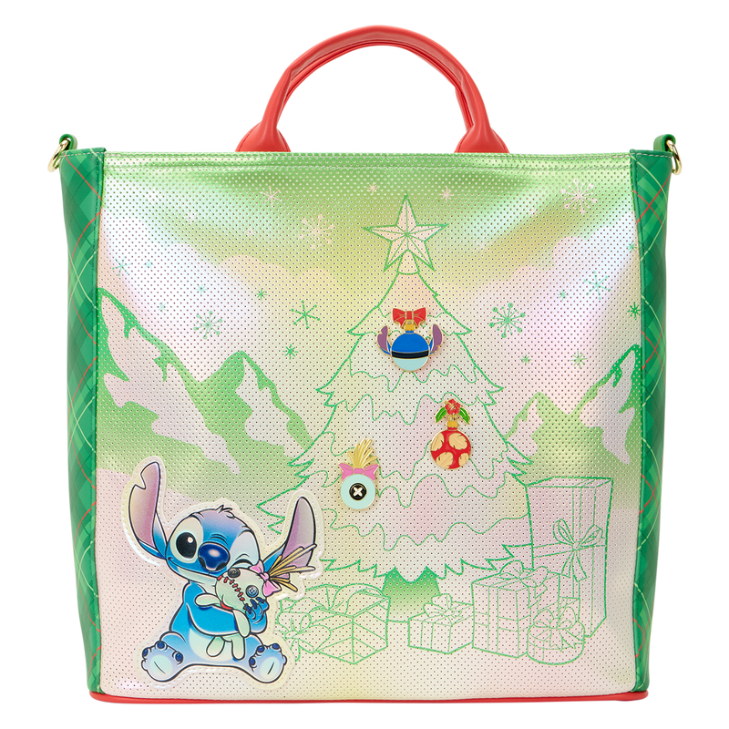 Lilo & Stitch Holiday Tote Pin Trader Crossbody Bag