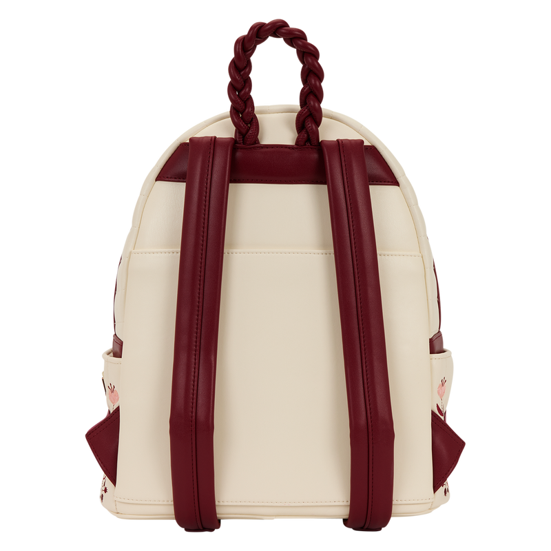 Loungefly Cream & Red Floral Mini Backpack