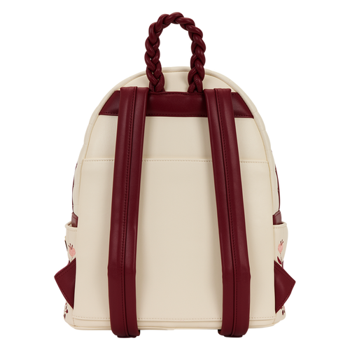 Loungefly Cream & Red Floral Mini Backpack
