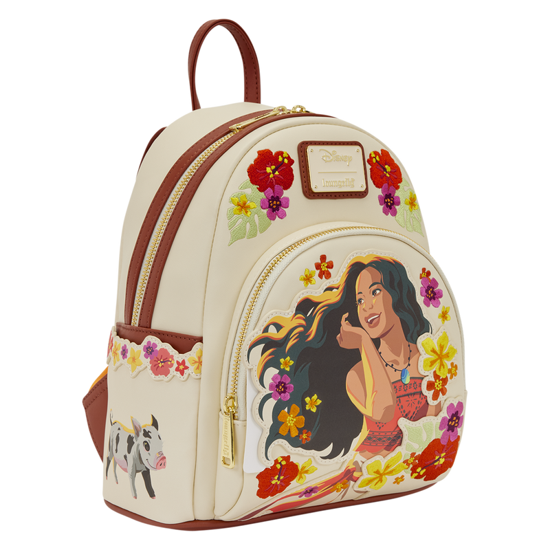 Moana Live Action Floral Mini Backpack - LOUNGEFLY