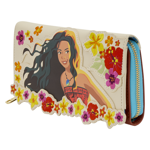 Moana Live Action Floral Wristlet Wallet