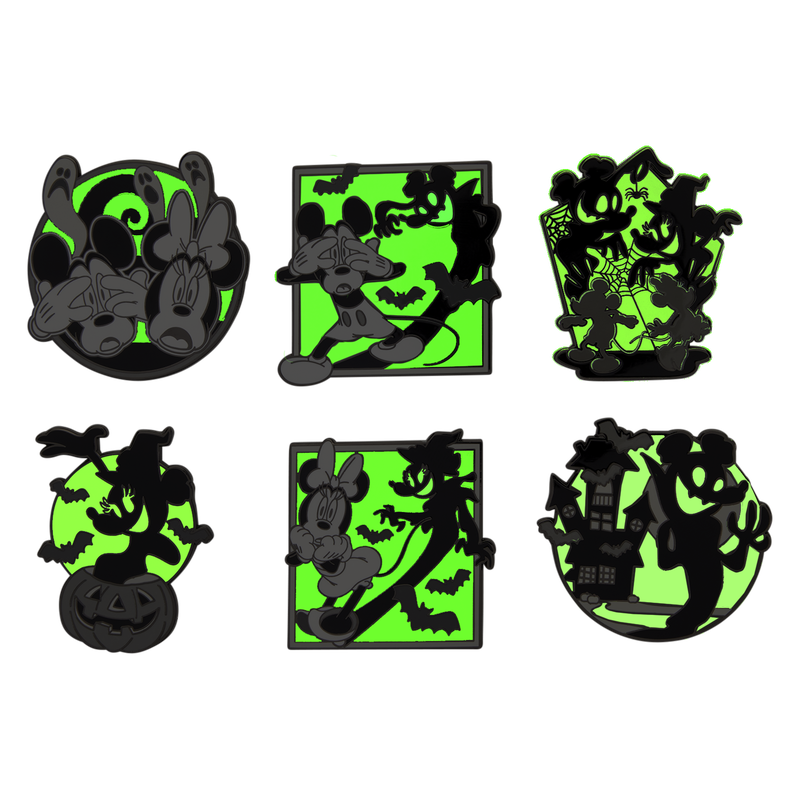 Mickey & Minnie Mouse Ghost Glow Mystery Box Pin LOUNGEFLY