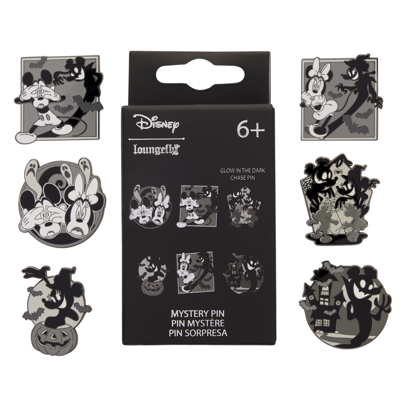 Mickey & Minnie Mouse Ghost Glow Mystery Box Pin LOUNGEFLY