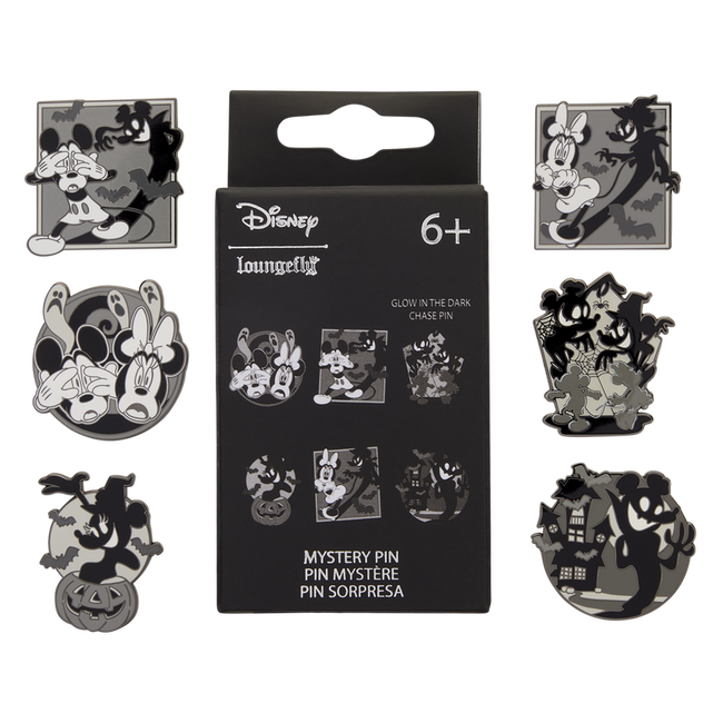 Mickey & Minnie Mouse Ghost Glow Mystery Box Pin LOUNGEFLY