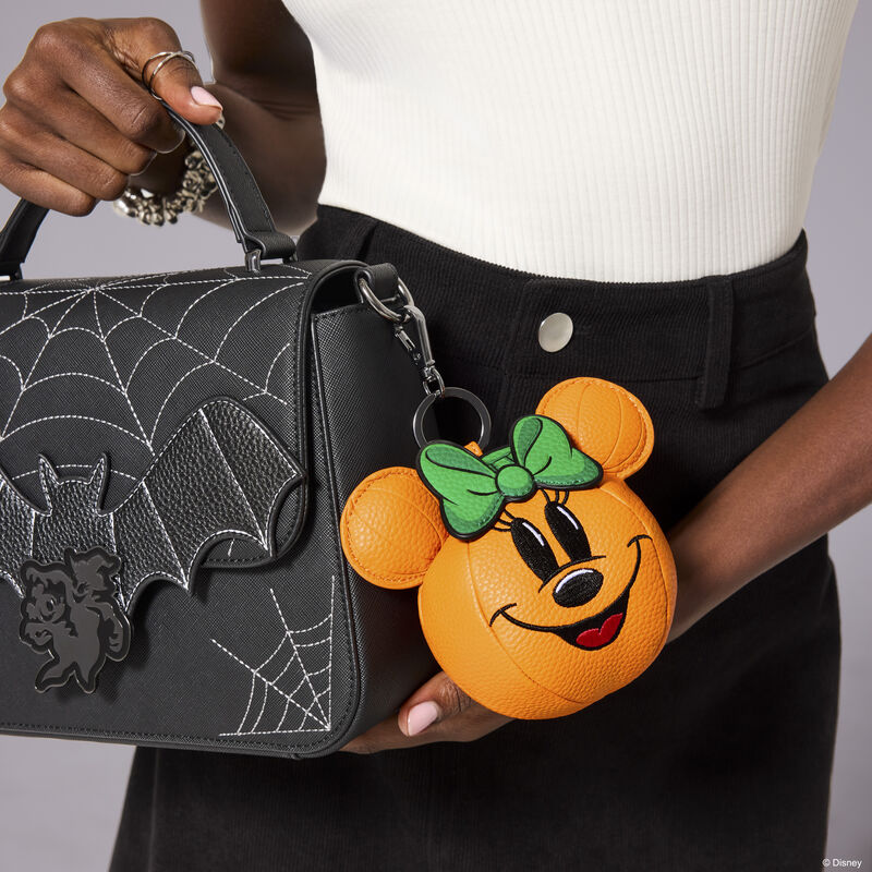 Minnie Mouse Pumpkin Keychain Charm LOUNGEFLY