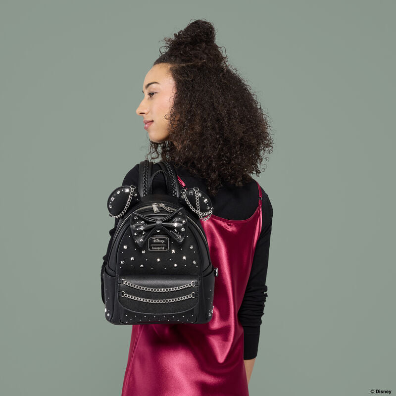 Minnie Mouse Studs & Chains Mini Backpack LOUNGEFLY