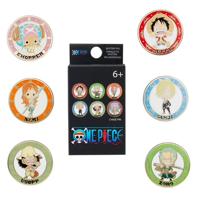 One Piece 25th Anniversary Chibi Mystery Box Pin LOUNGEFLY
