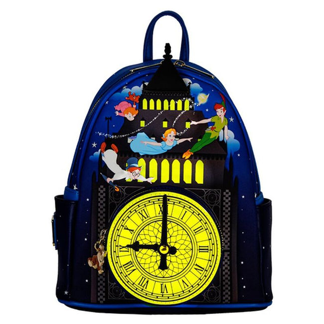 Peter Pan Clock Glow in the Dark Mini Backpack DISNEY LOUNGEFLY