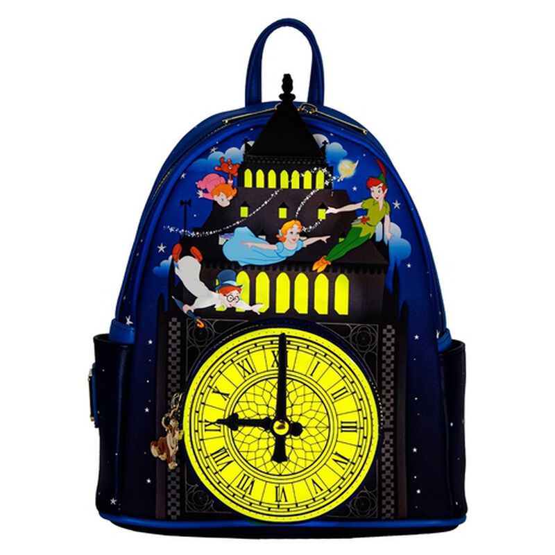 Peter Pan Clock Glow in the Dark Mini Backpack DISNEY LOUNGEFLY