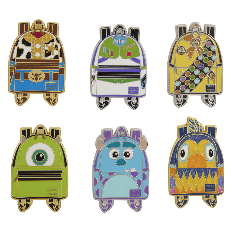 Pixar Characters Mini Backpack Mystery Box Pin LOUNGEFLY