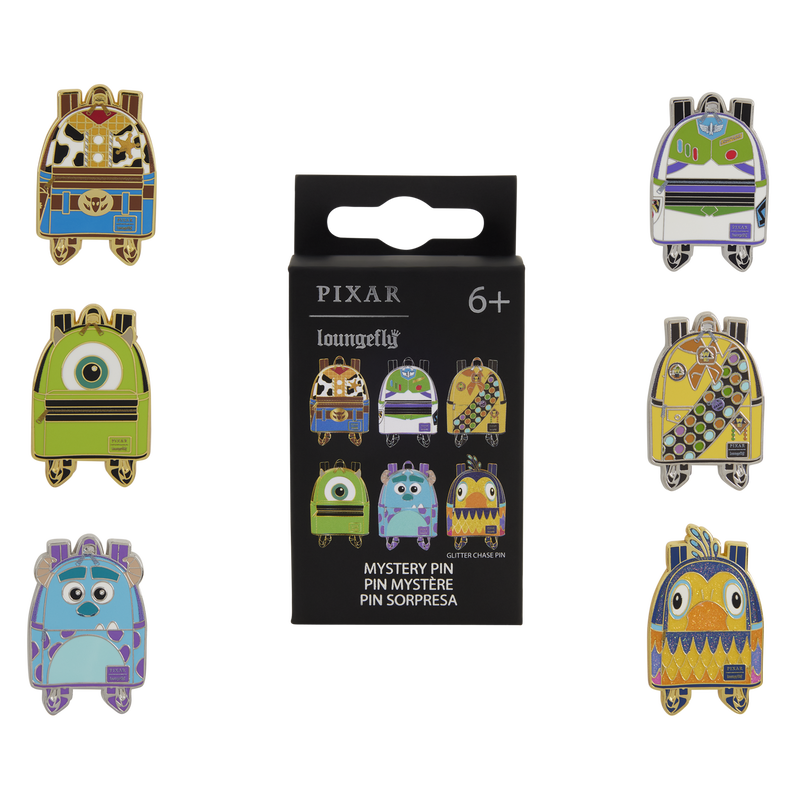 Pixar Characters Mini Backpack Mystery Box Pin LOUNGEFLY
