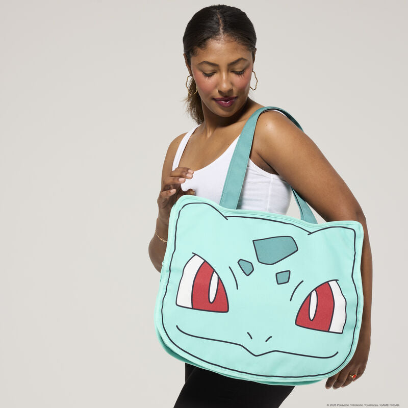 Pokémon Bulbasaur Cosplay Oversized Canvas Tote Bag LOUNGEFLY