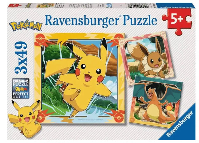 Ravensburger Pokemon 3x 49 piece Jigsaw Puzzles