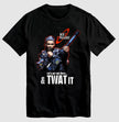 Red Dwarf Get Out There and TWAT IT Black T-shirt