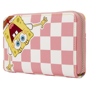 SpongeBob SquarePants & Patrick Star Checkered Zip Around Wallet LOUNGEFLY