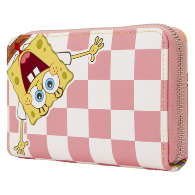 SpongeBob SquarePants & Patrick Star Checkered Zip Around Wallet LOUNGEFLY