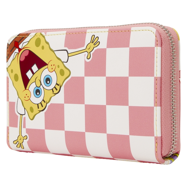 SpongeBob SquarePants & Patrick Star Checkered Zip Around Wallet LOUNGEFLY